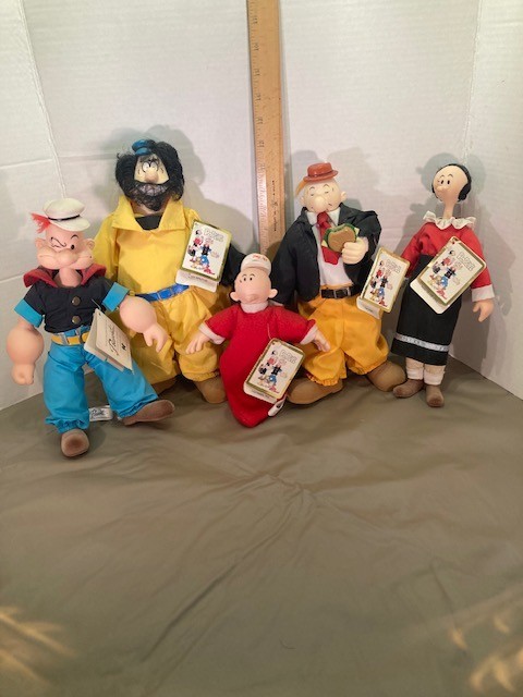 Popeye and Friends, Set of 5 with Tags By Presents Hamilton Gifts, 12 Popeye and Friends, Set of 5 with Tags By Presents Hamilton Gifts, 12