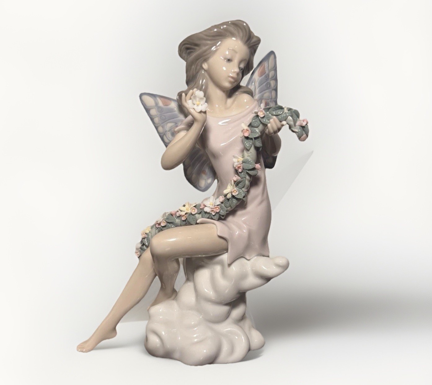VERY RARE Lladro #5861 Fairy Flowers Retired 1995 / Repaired Wing, Lmtd 3yr Run VERY RARE Lladro #5861 Fairy Flowers Retired 1995 / Repaired Wing, Lmtd 3yr Run