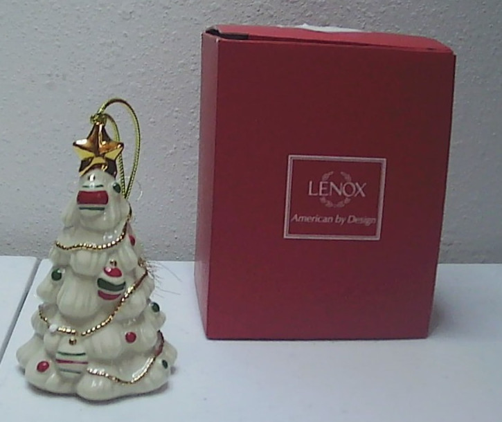 Lenox Porcelain Christmas Tree Very Merry Christmas Ornament 4 Lenox Porcelain Christmas Tree Very Merry Christmas Ornament 4