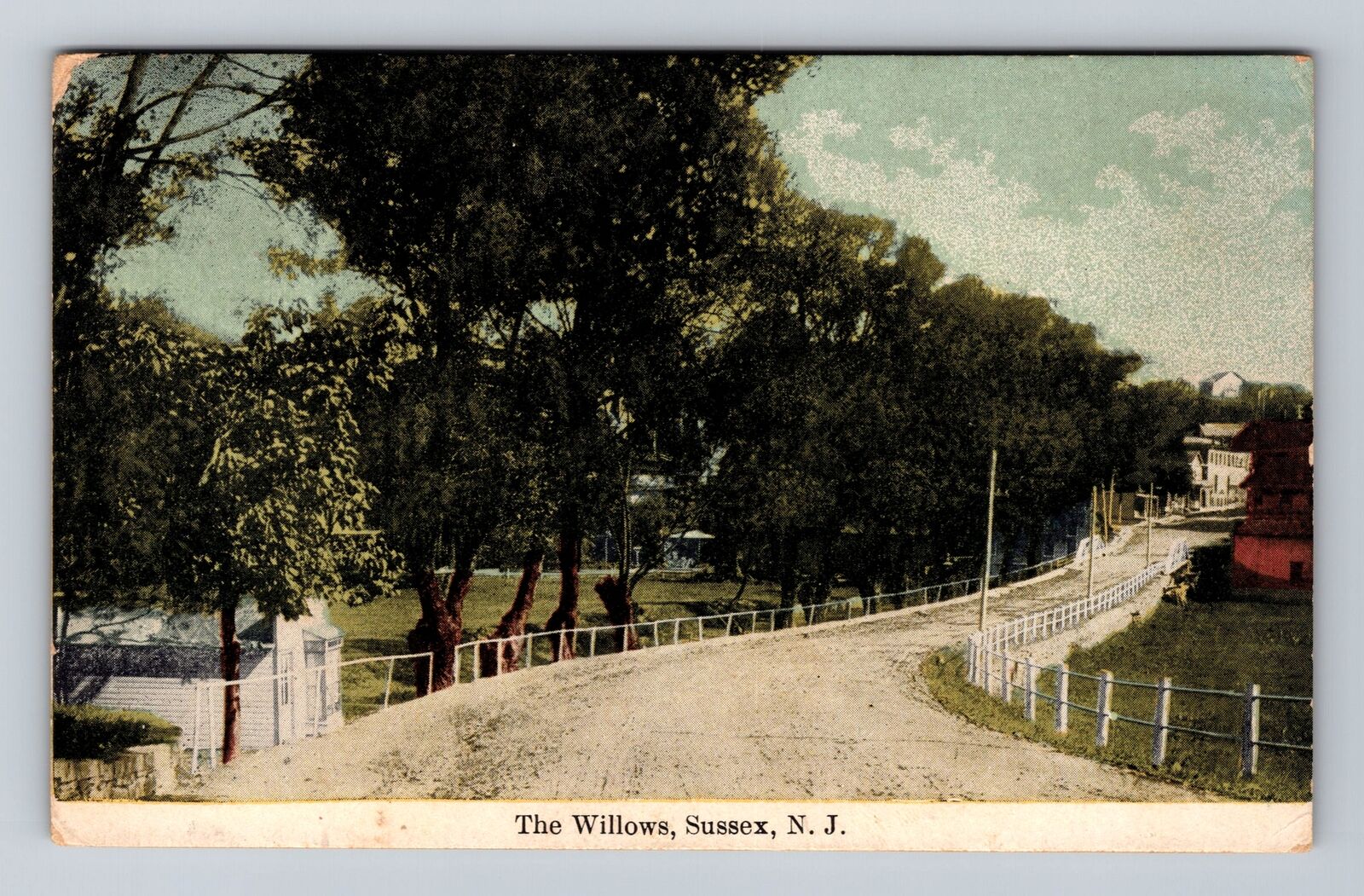 Sussex NJ-New Jersey, The Willows Scenic View Antique, Vintage c1911 Postcard