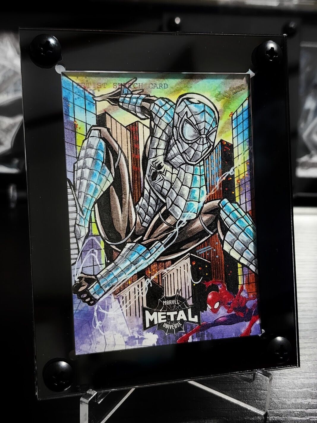 MARLO L MARTOS Spider-Man Armor Mk1 Pack-Pulled Sketch Metal Universe 2021