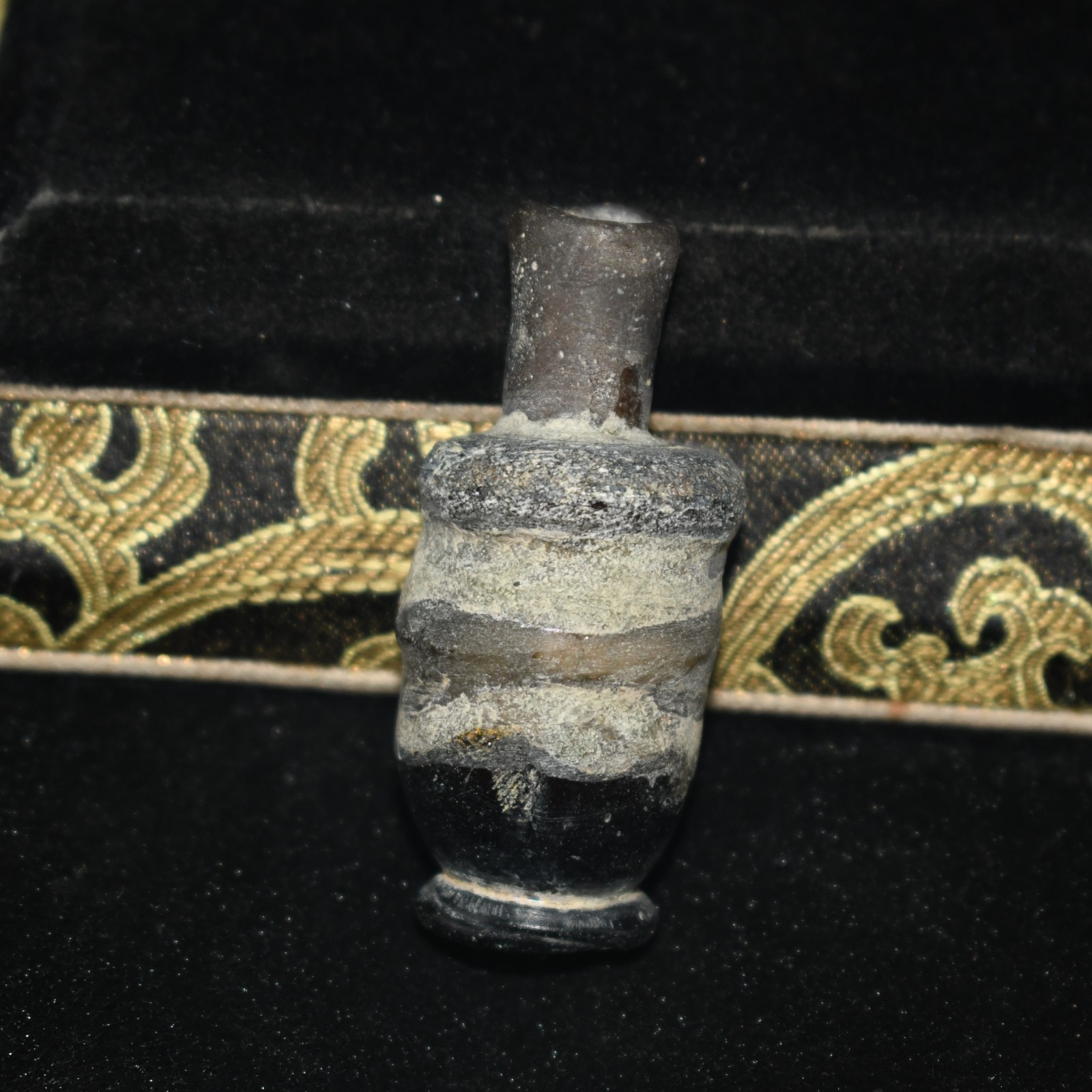 Ancient Roman Glass Bottle Container Circa 1st Century AD