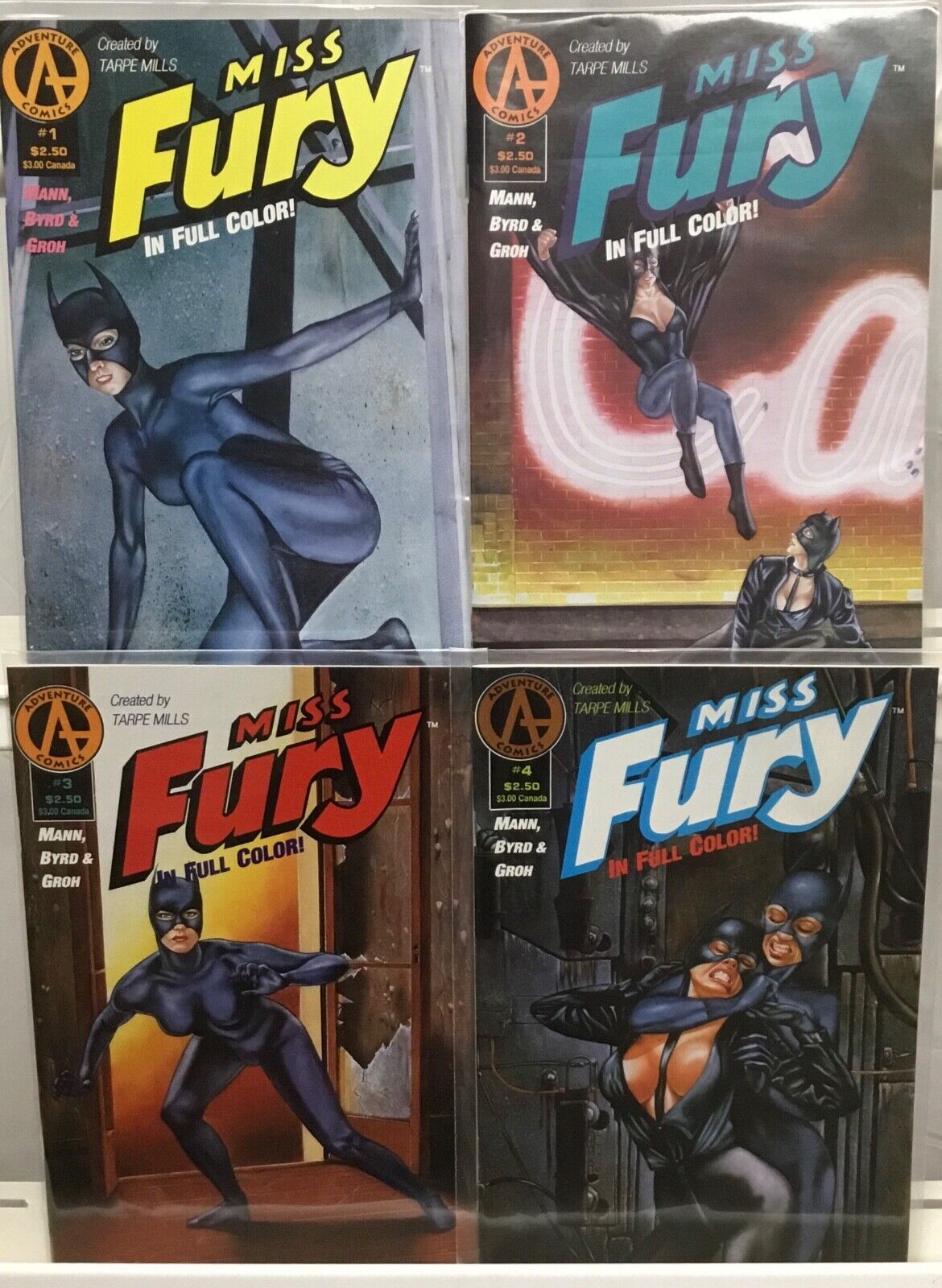 Adventure Comics Miss Fury #1-4 Complete Set VF/NM 1991