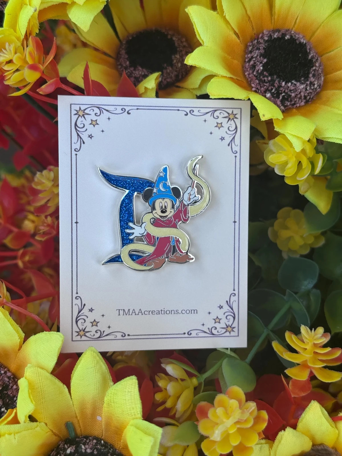 Sorcerer Mickey Fantasy Disneyland Diamond D Pin TMAA creations LE 300 Sorcerer Mickey Fantasy Disneyland Diamond D Pin TMAA creations LE 300