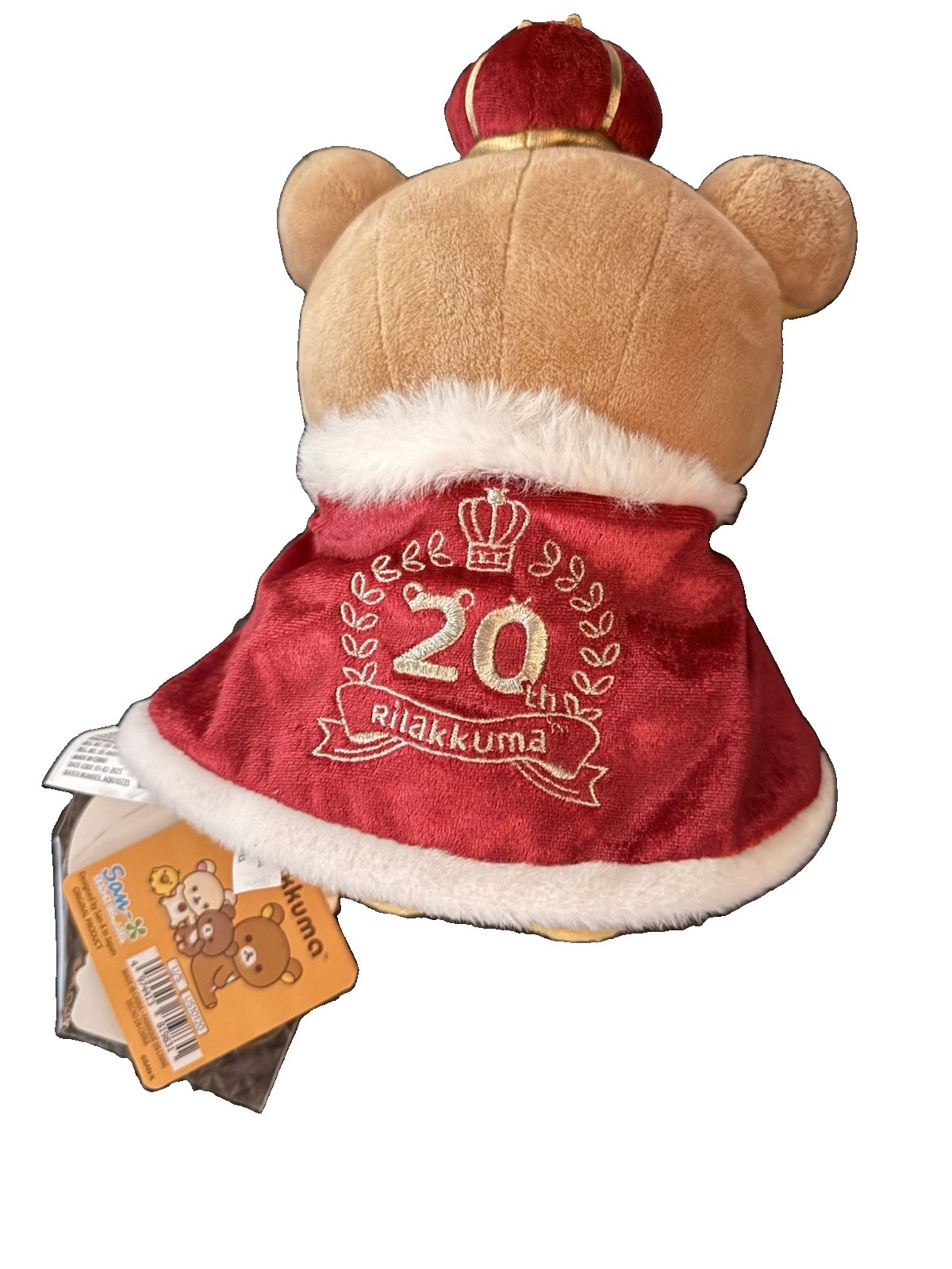 Rilakkuma 20th Anniversary Limited Edition Crown Red Cape Chairoikoguma Bear Rilakkuma 20th Anniversary Limited Edition Crown Red Cape Chairoikoguma Bear