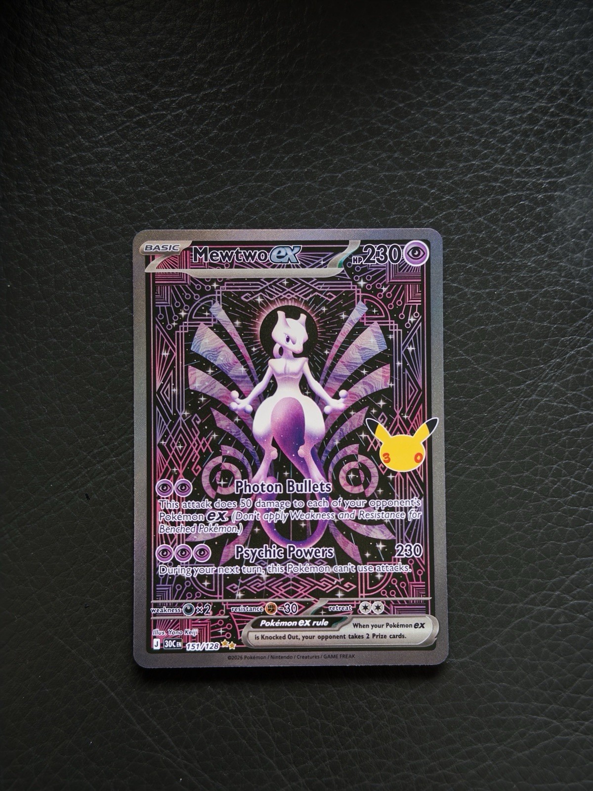 30th Celebration Mewtwo ex 151/128 Special Illustration Rare SIR English 2026 30th Celebration Mewtwo ex 151/128 Special Illustration Rare SIR English 2026