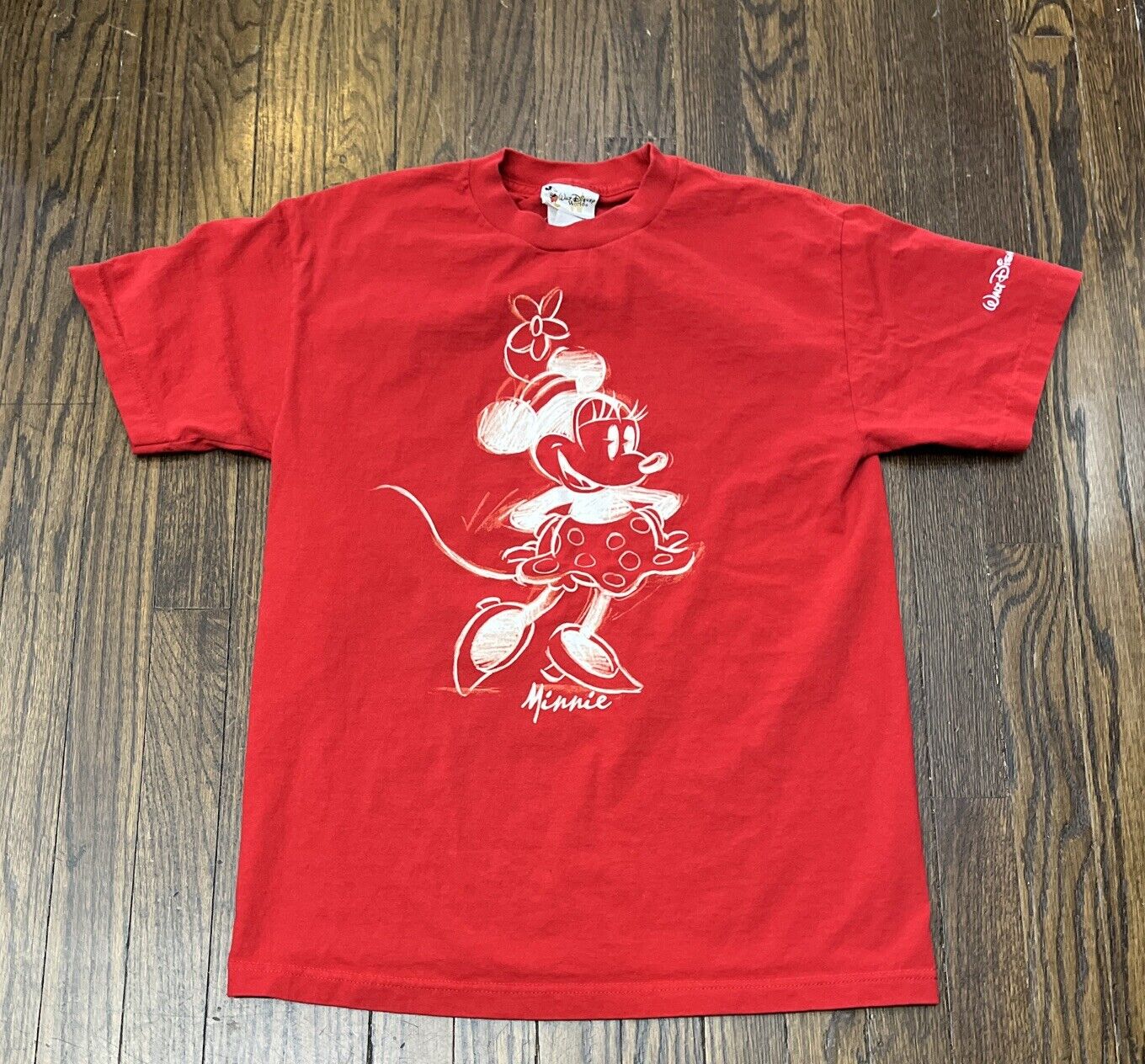 Walt Disney World Minnie Mouse Graphic Print T Shirt Men’s Medium Red