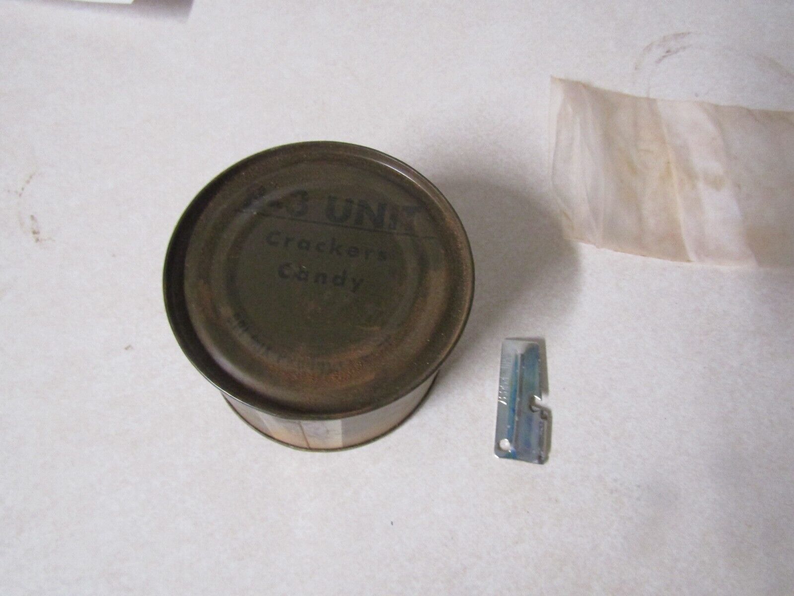 GENUINE US MILITARY VIETNAM ERA C RATION WITH FREE P-38 B-3 UNIT CRACKERS CANDY