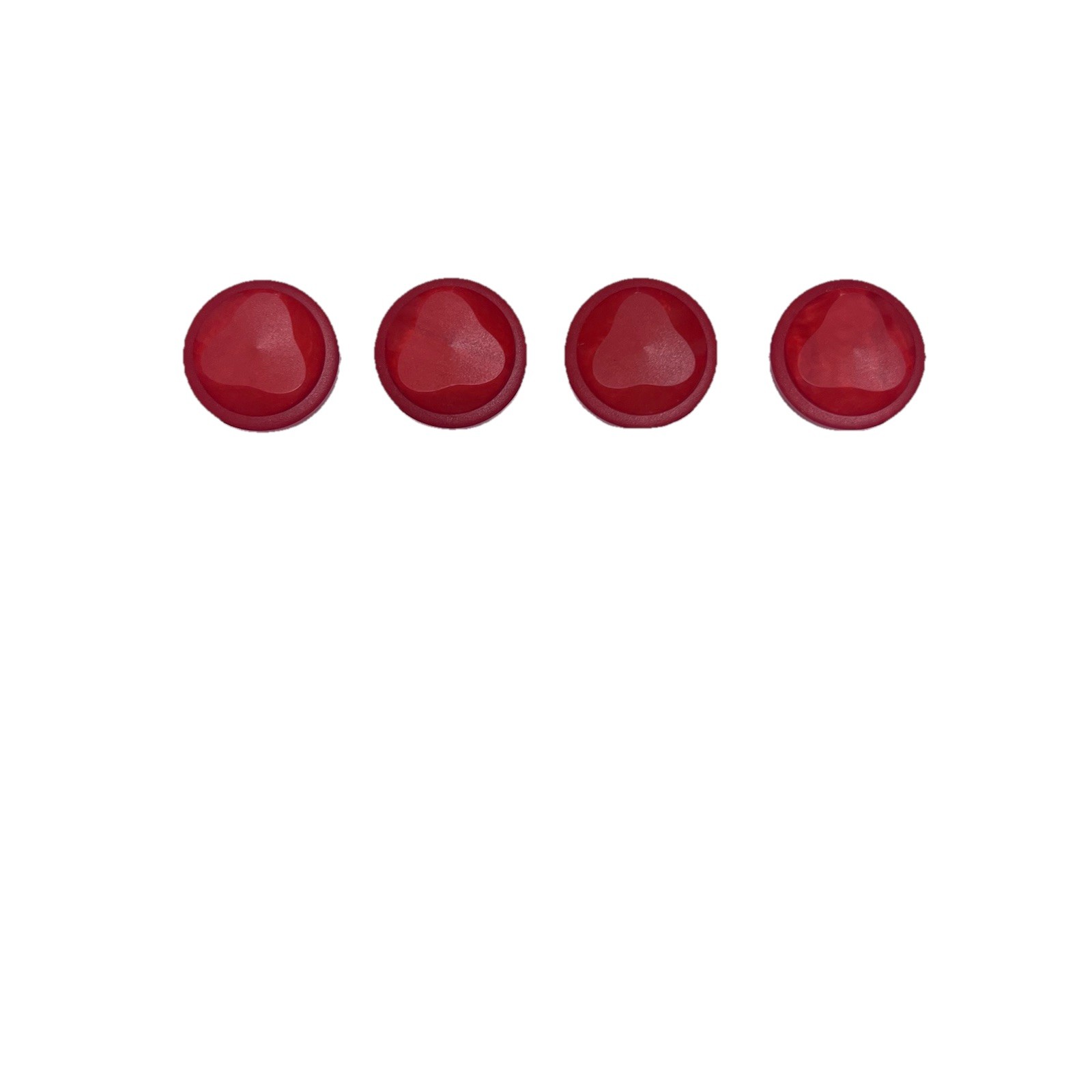 BAKELITE VTG  set of 4 RED BAKELITE MATCHING BUTTONS Round 1.5” Across button