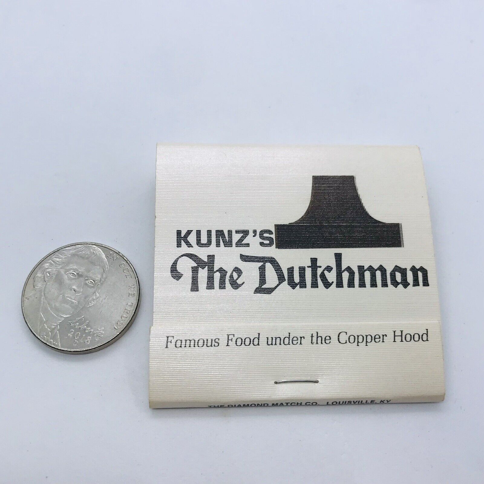 KUNZ’S THE DUTCHMAN VINTAGE NEW MATCHBOOK RESTAURANT AND LOUNGE LOUISVILLE