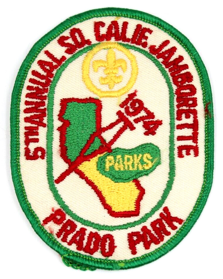 1974 Southern California Jamborette Prado Park Los Angeles Area Council Patch CA