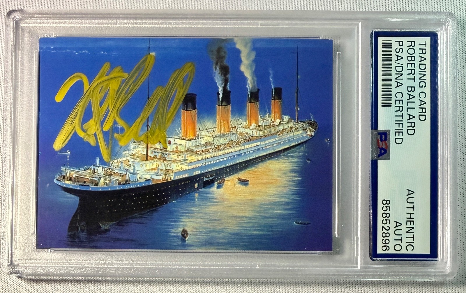 1998 Dart Flip Cards Robert Ballard The Titanic Signed Auto Card #P1 PSA DNA 1998 Dart Flip Cards Robert Ballard The Titanic Signed Auto Card #P1 PSA DNA