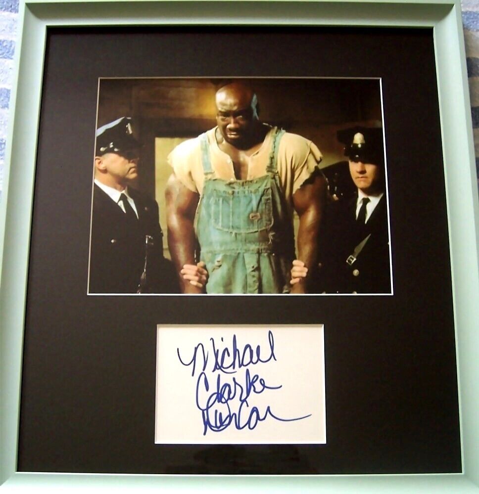 Michael Clarke Duncan autograph signed framed w/ Green Mile 8x10 movie photo JSA