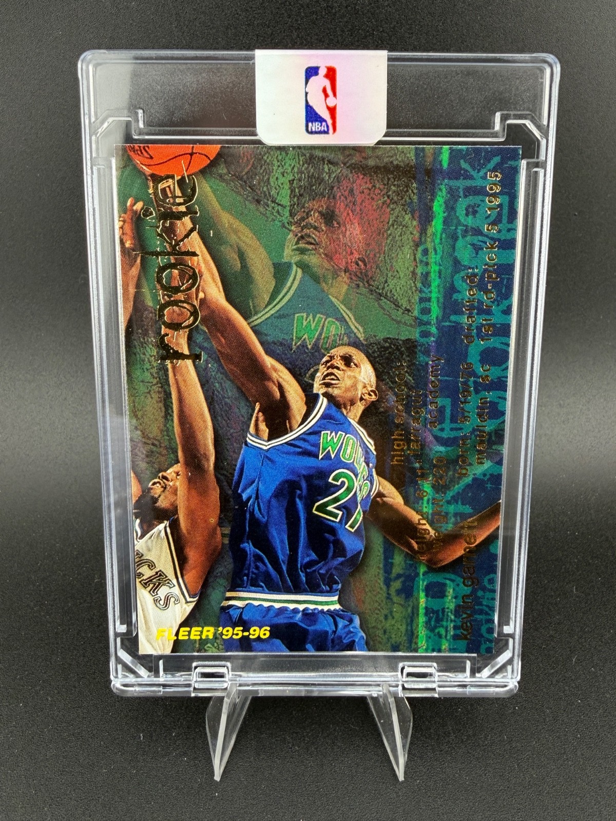 Kevin Garnett FLEER ROOKIE RARE INSERT INVESTMENT CARD RC MINT