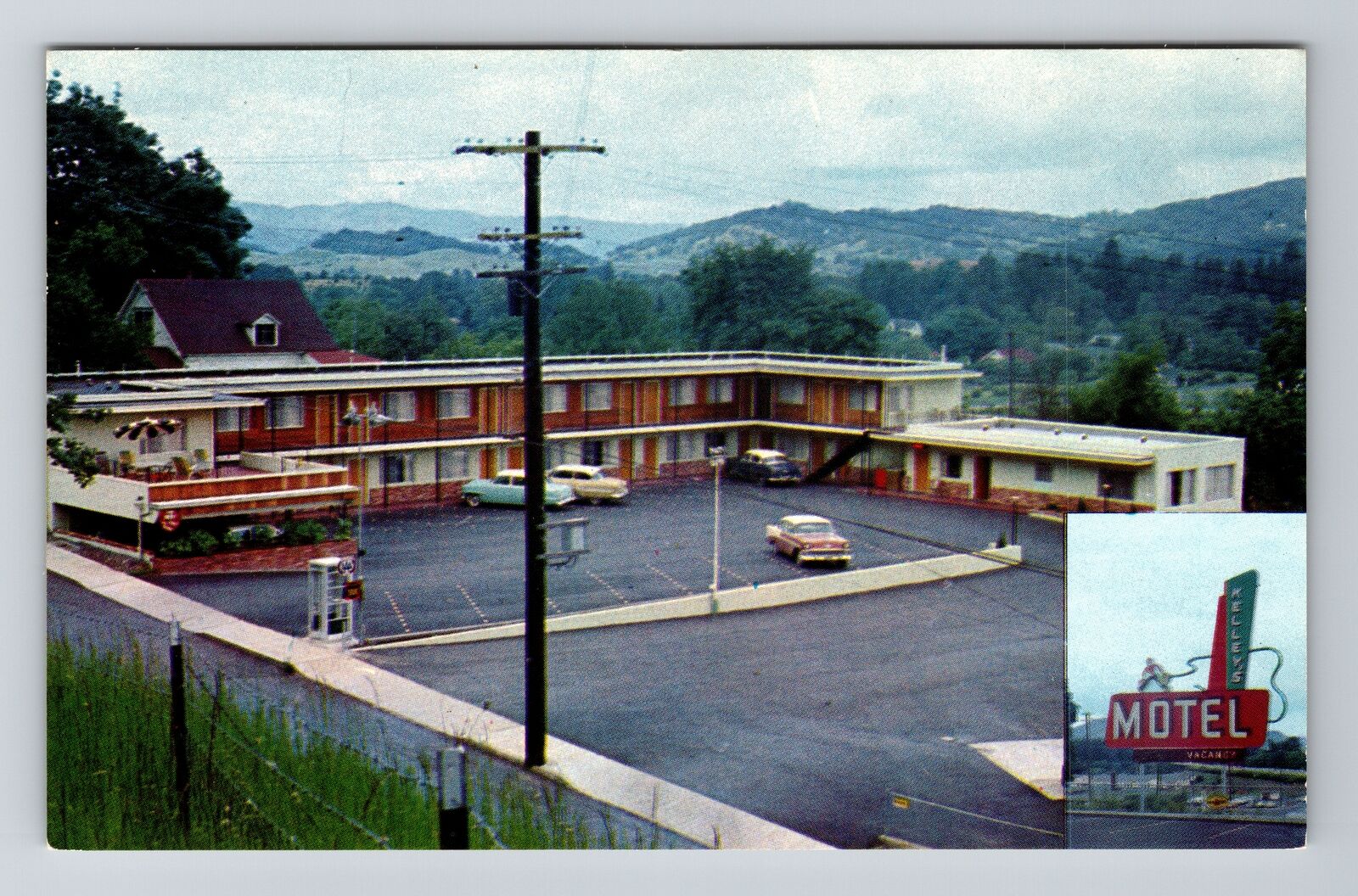 Roseburg OR-Oregon, Kelley's Motel, Exterior, Vintage Postcard