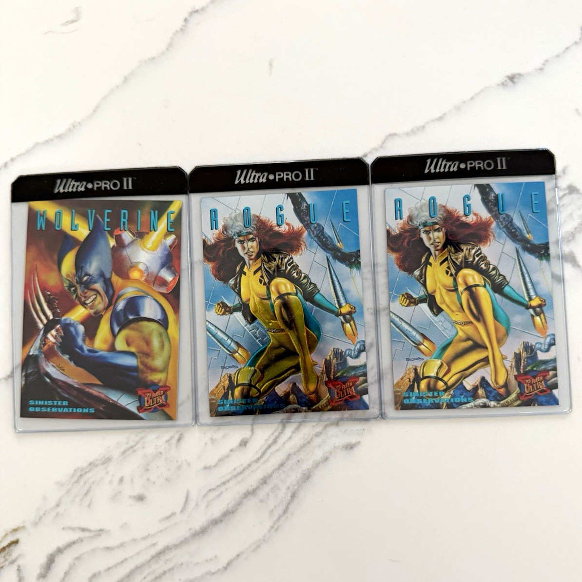 Fleer 1995 Fleer Ultra Sinister Observations X-Men Wolverine Rogue Card Lot 3 Fleer 1995 Fleer Ultra Sinister Observations X-Men Wolverine Rogue Card Lot 3