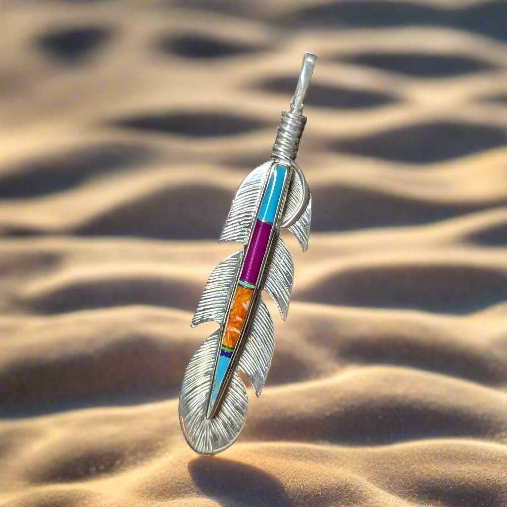 XLarge Sterling Silver Navajo Artisan Signed OP Large 3