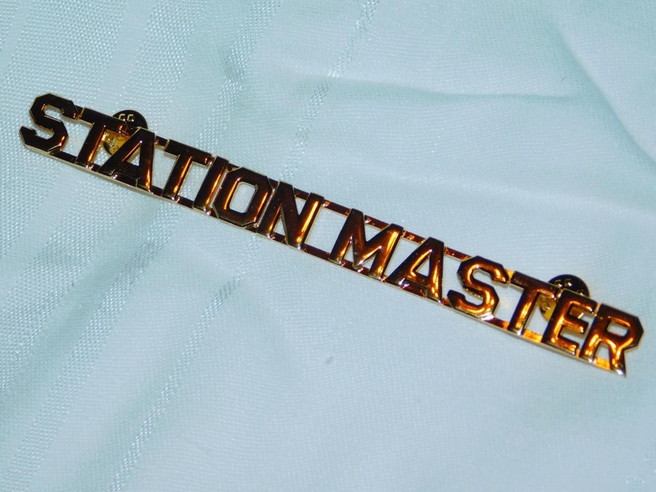 Station Master Conductor Hat Pin Train Letters Gold Badge Railroad Thomas Tank Station Master Conductor Hat Pin Train Letters Gold Badge Railroad Thomas Tank