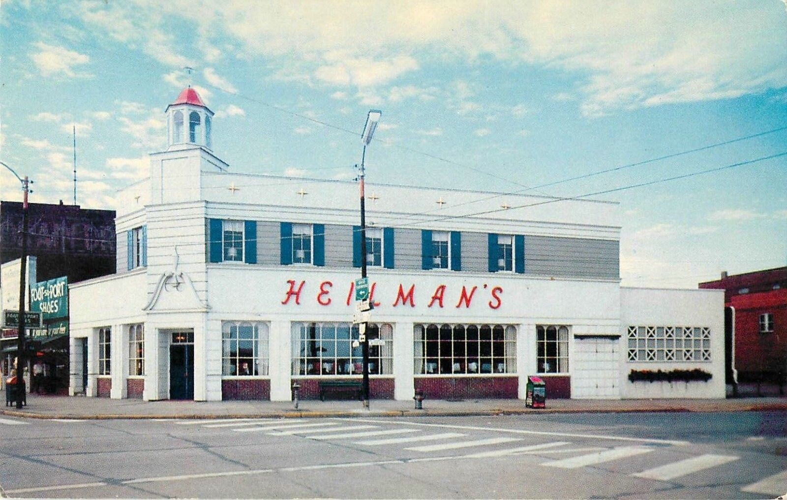 c1950s Heilman's Marine Room & Grill, Lorain, Ohio Postcard