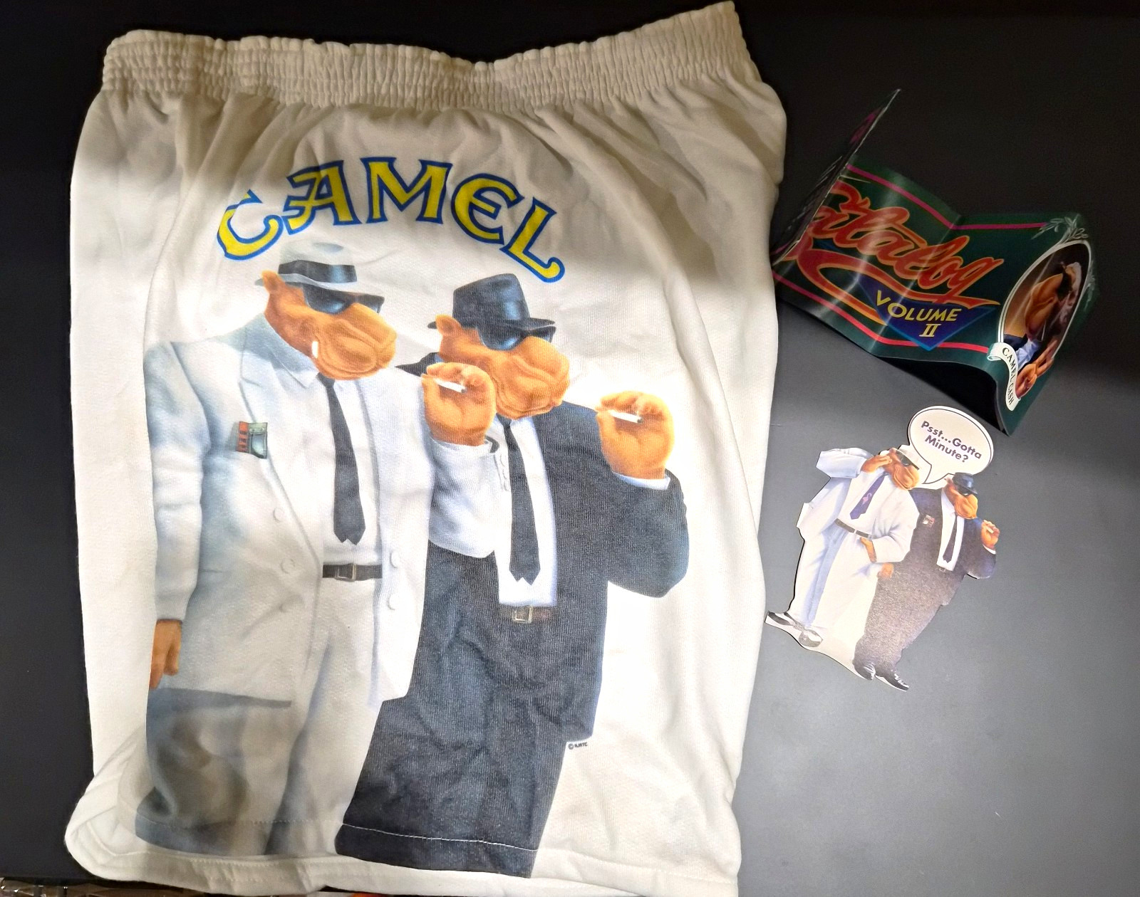 Vintage Joe Camel Fleece Shorts NOS Unworn Original Box Camel Cash 1990s