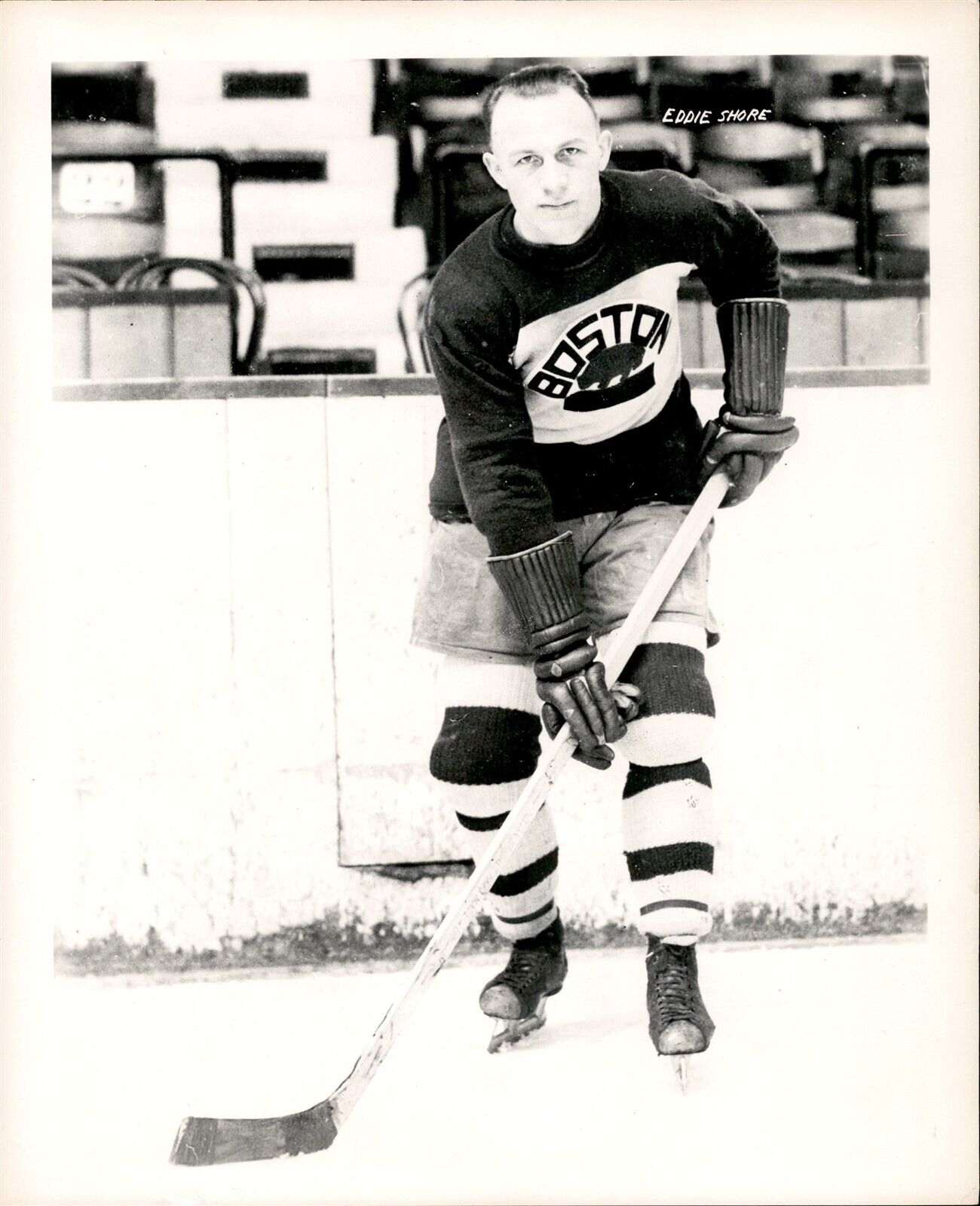 PF4 Original Photo EDDIE SHORE 1926-40 BOSTON BRUINS DEFENCE CLASSIC NHL HOCKEY