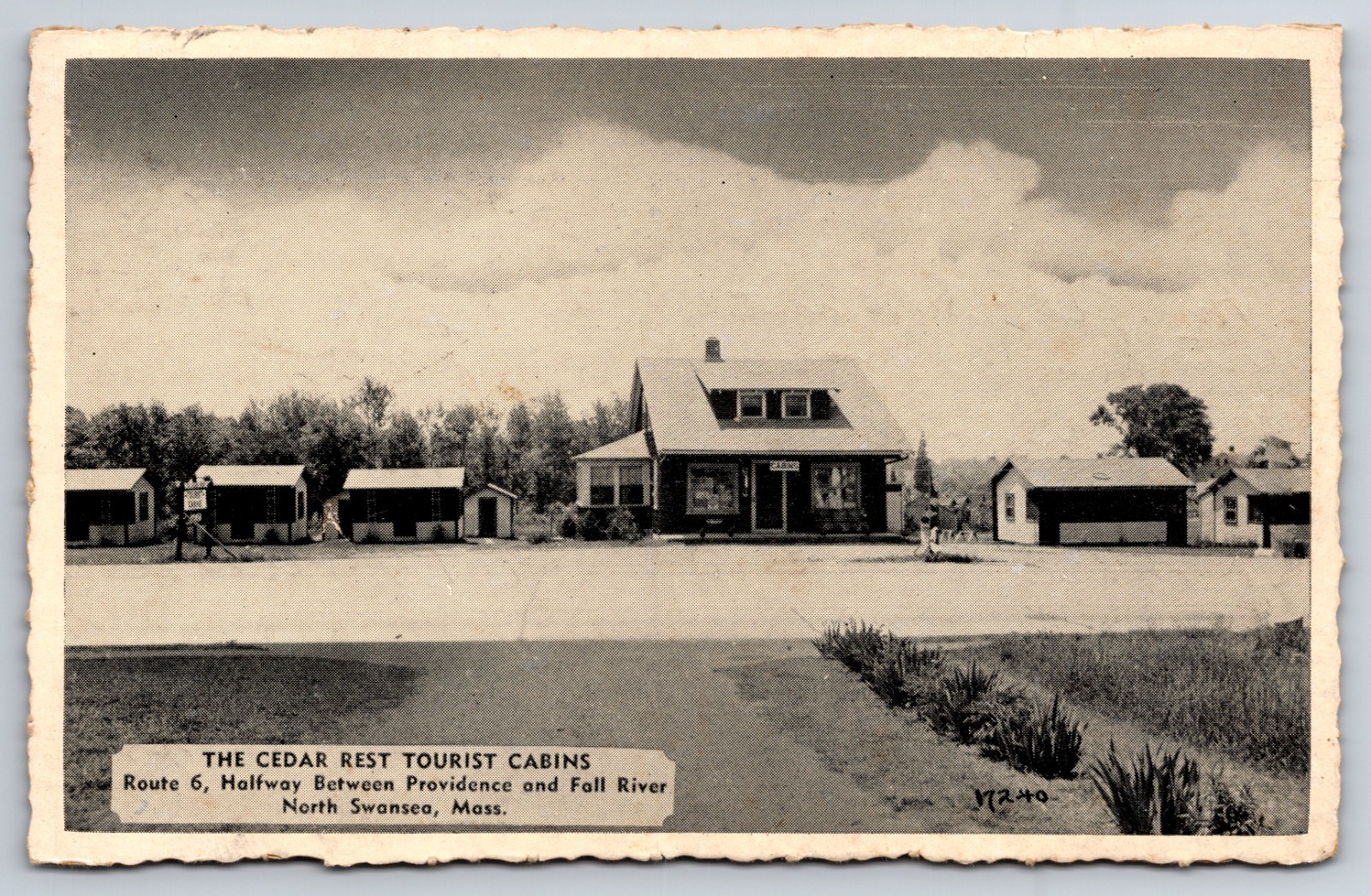The Cedar Rest Tourist Cabins Route 6 North Swansea Massachusetts MA c1940 PC The Cedar Rest Tourist Cabins Route 6 North Swansea Massachusetts MA c1940 PC