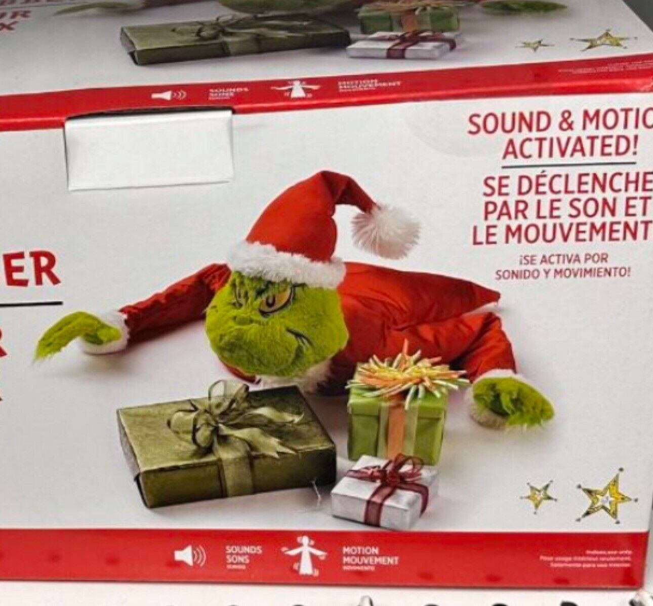 1.6’ Mr. Grinch Santa Animatronic Christmas Present Grabber Decoration Indoor