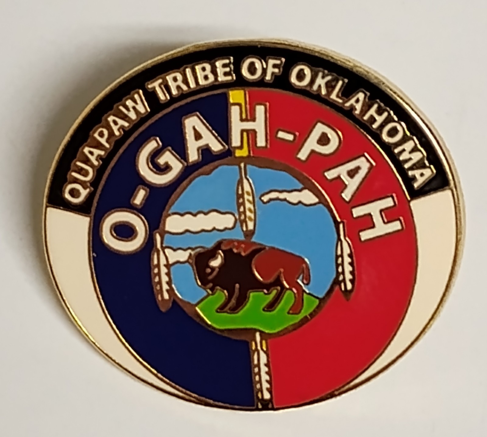 Vintage Quapaw Tribe Of Oklahoma O-GAH-PAH Lapel Pin