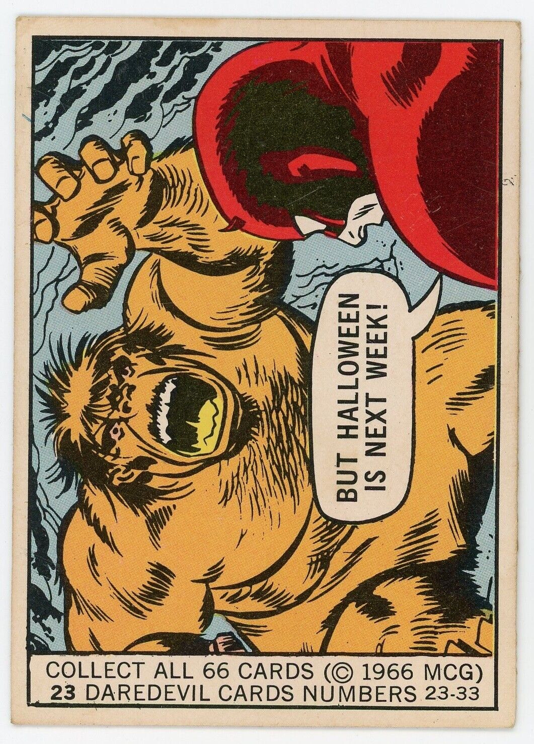 1966 Donruss Marvel Super Heroes Card #23 DAREDEVIL