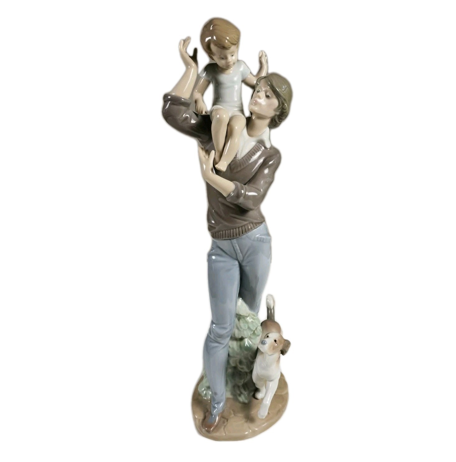 Lladro Walk with Father #5751 Vintage Porcelain Figurine Juan Huerta Mint