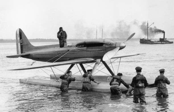 Schneider Trophy Race The Supermarine S6B water making 1929 OLD PHOTO Schneider Trophy Race The Supermarine S6B water making 1929 OLD PHOTO