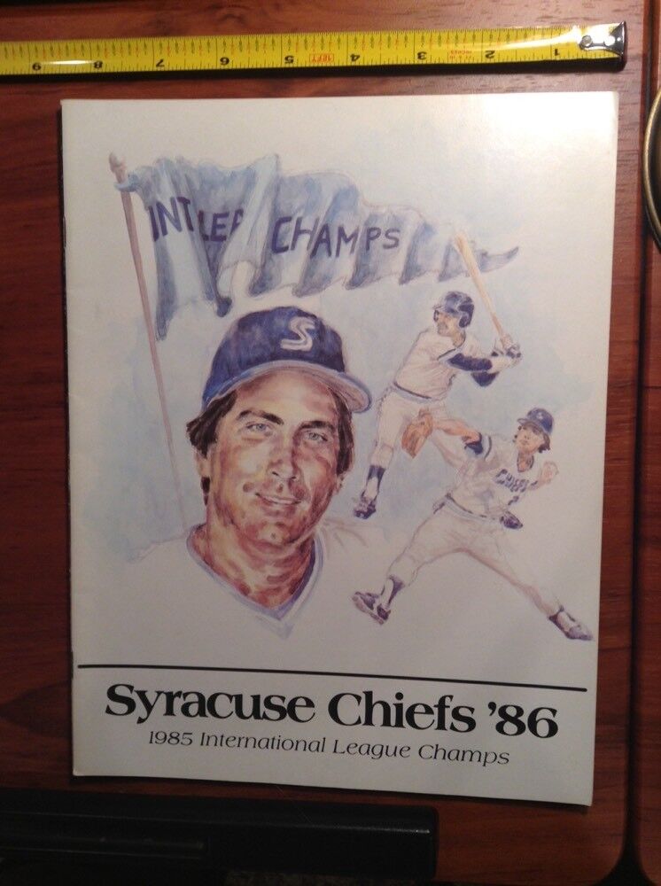 1986 Syracuse Chiefs International League Champs Baseball Program Scorecard Mino