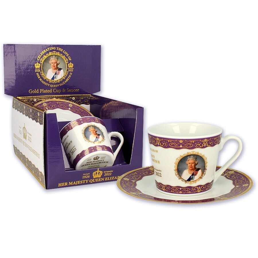 Queen Elizabeth II Commemorative Collection Cup & Saucer In Gift Box Royals