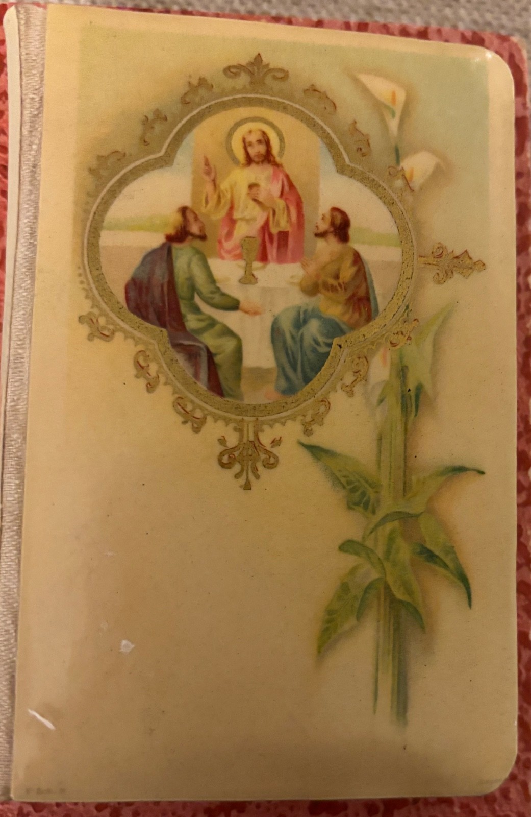 Vintage 1922 Antique Celluloid 1st Communion Prayer Book W/ Crucifix Vintage 1922 Antique Celluloid 1st Communion Prayer Book W/ Crucifix