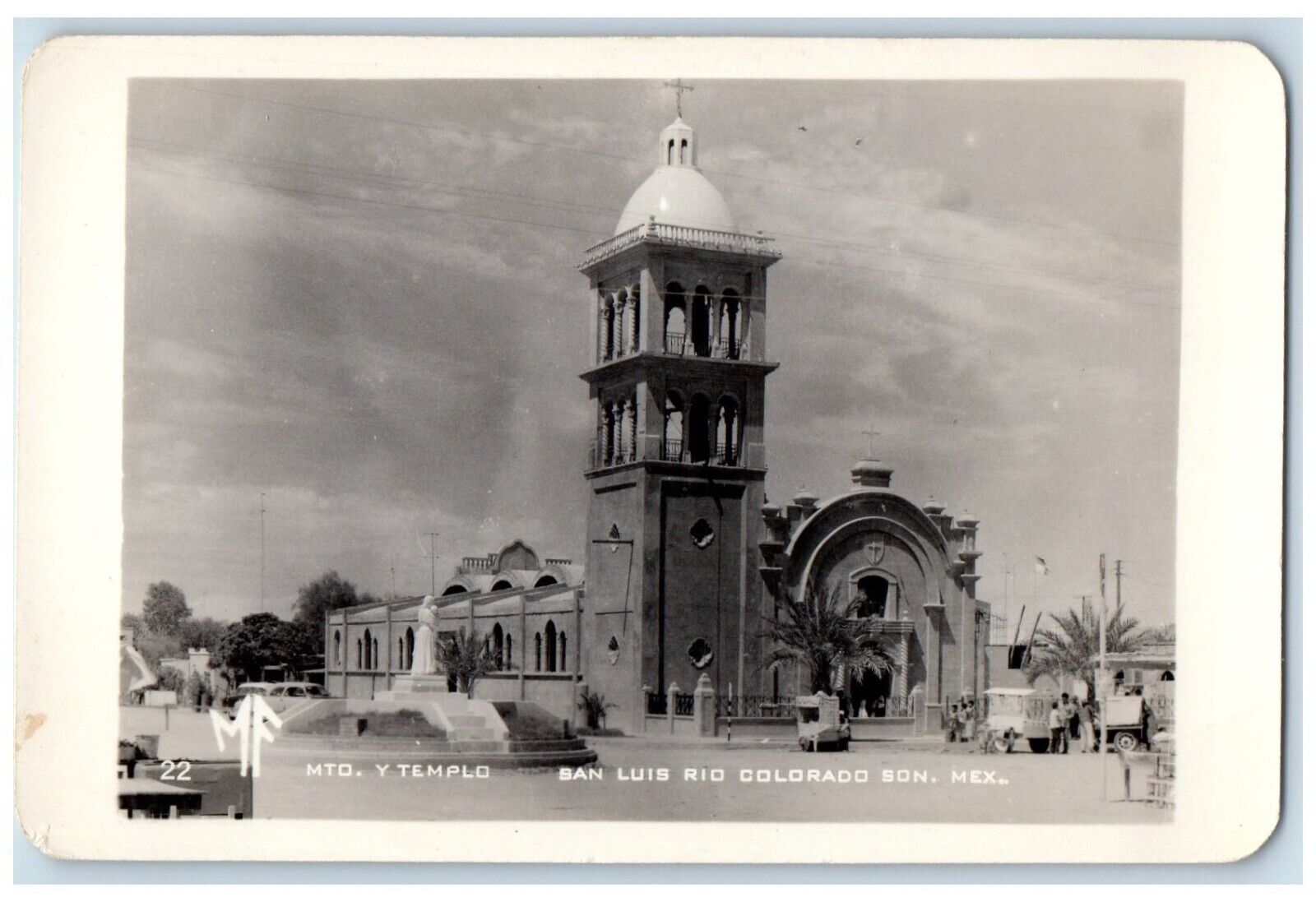 c1940's Church Temple San Luis Rio Colorado Mexico RPPC Photo Postcard