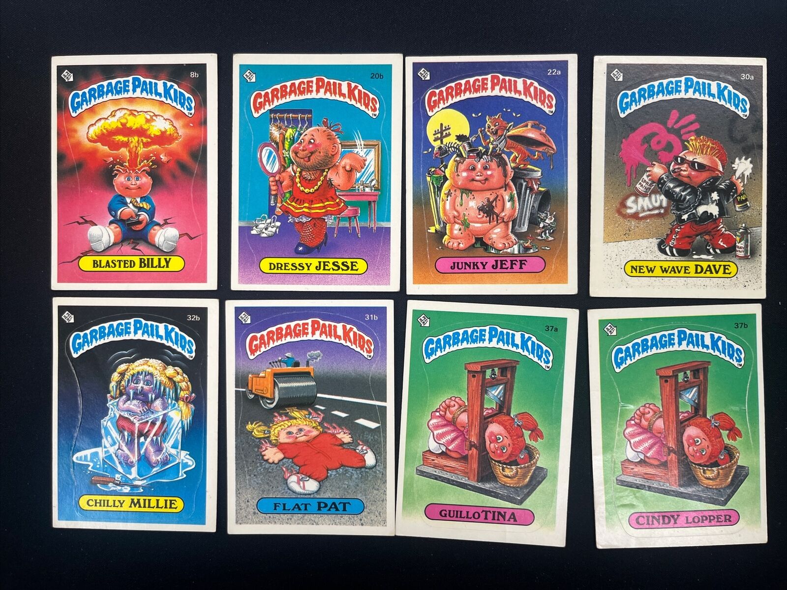 Vintage Topps Garbage Pail Kids GPK Lot of 8 from 1980's