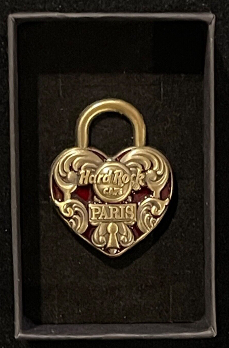 Hard Rock Cafe Paris 3D Love Lock Pin with Gift Box
