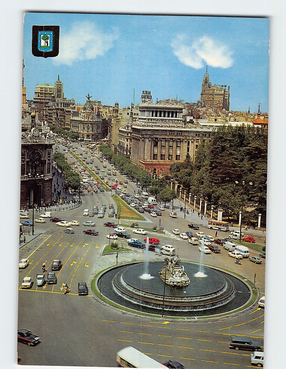 Postcard The Cibeles and Alcalá Street Madrid Spain Postcard The Cibeles and Alcalá Street Madrid Spain