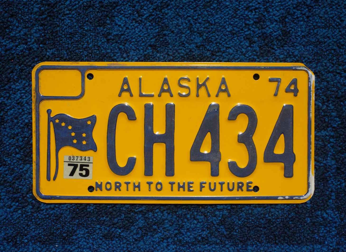 1974 1975 Alaska License Plate - North to the Future 1974 1975 Alaska License Plate - North to the Future