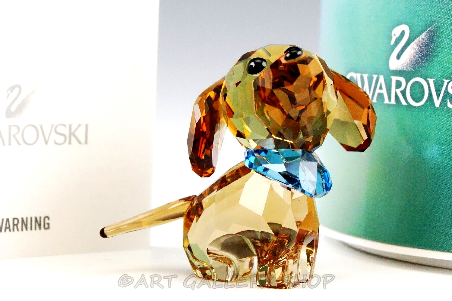 Swarovski Austria Crystal Figurine #5063336 MILO THE DACHSHUND PUPPY Mint in Box