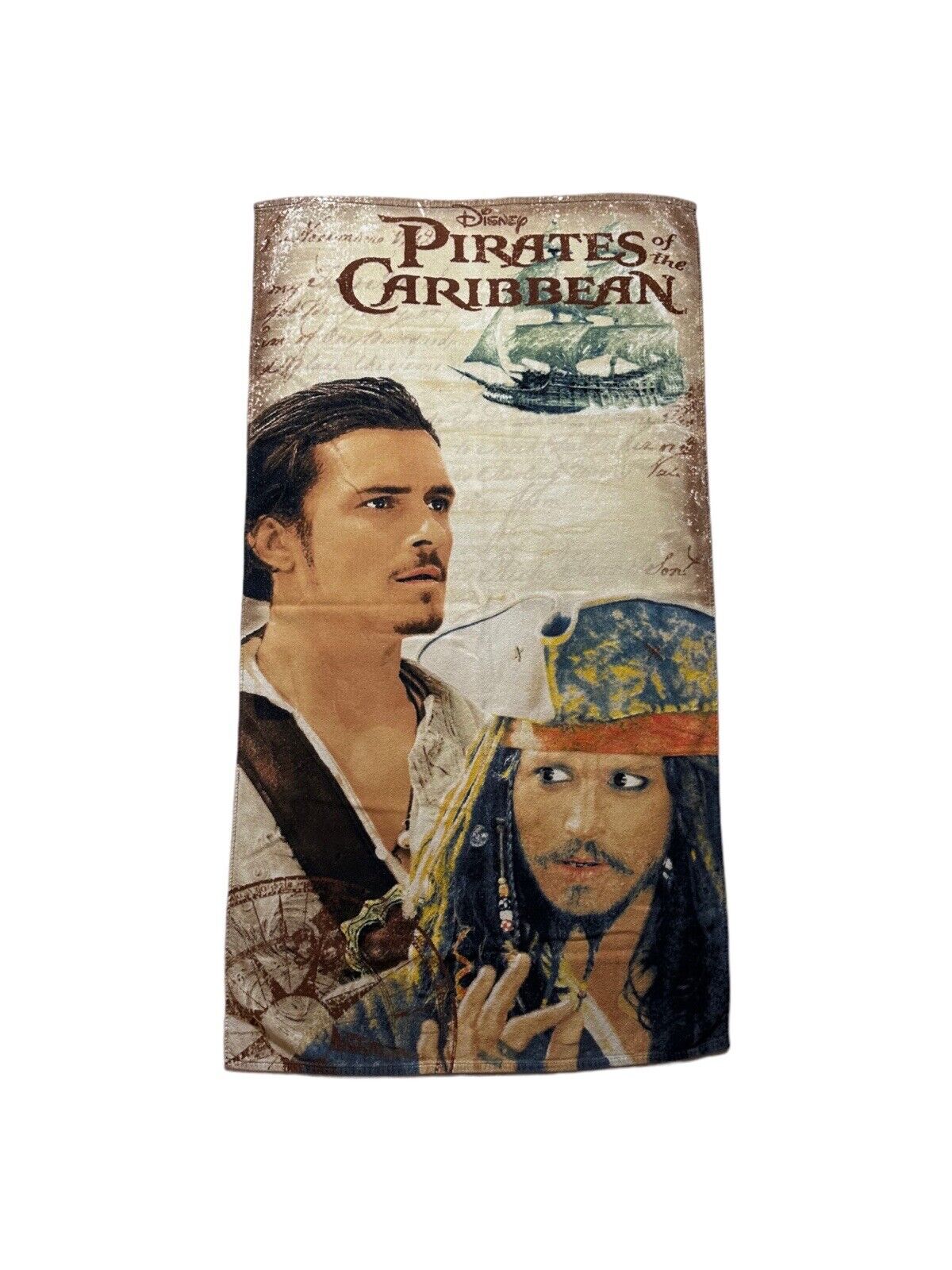 Vintage Disney's Pirates of the Caribbean Beach Towel 