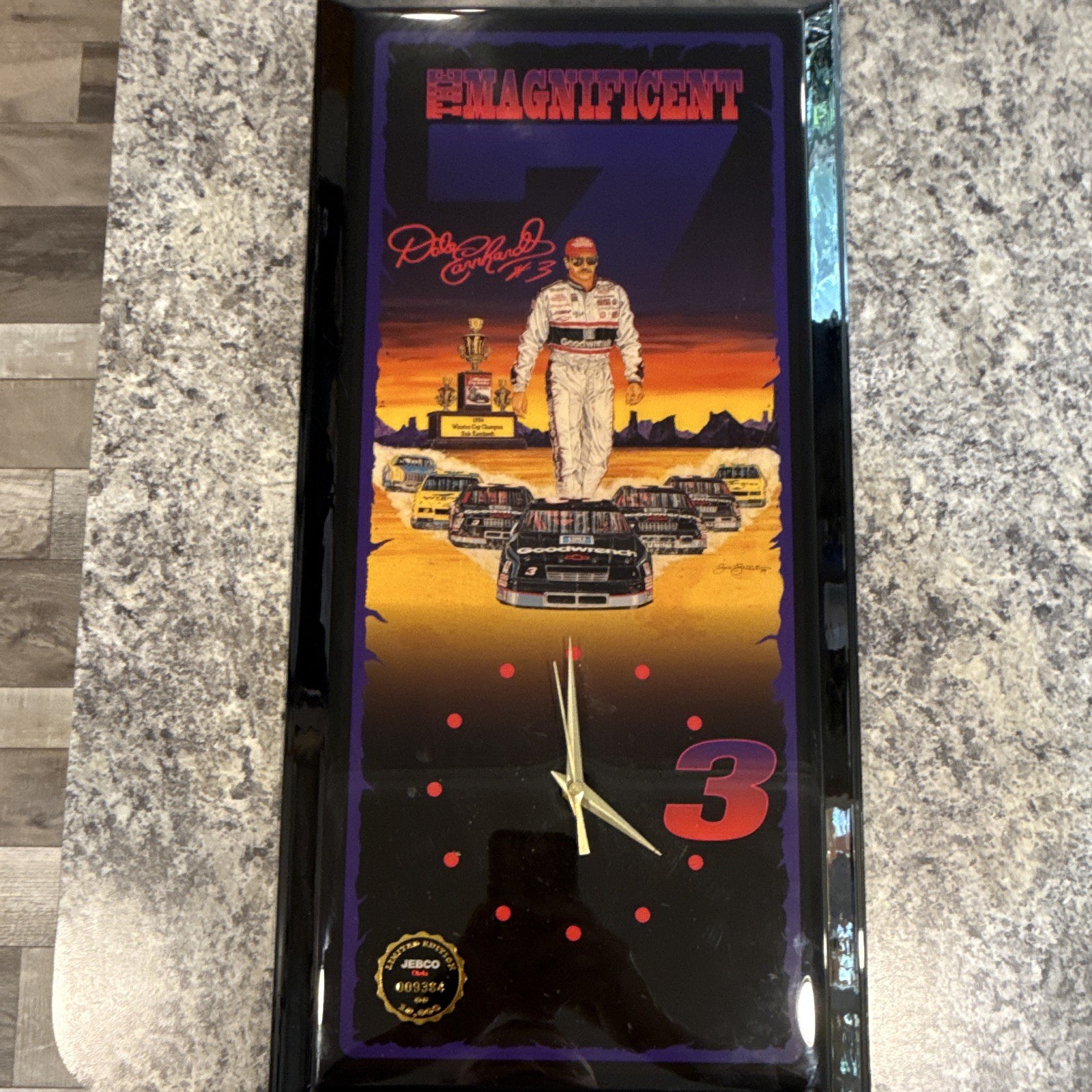 Jebco Dale Earnhardt Sr. “The Magnificent 7” #3 Racing Wall Clock Jebco Dale Earnhardt Sr. “The Magnificent 7” #3 Racing Wall Clock