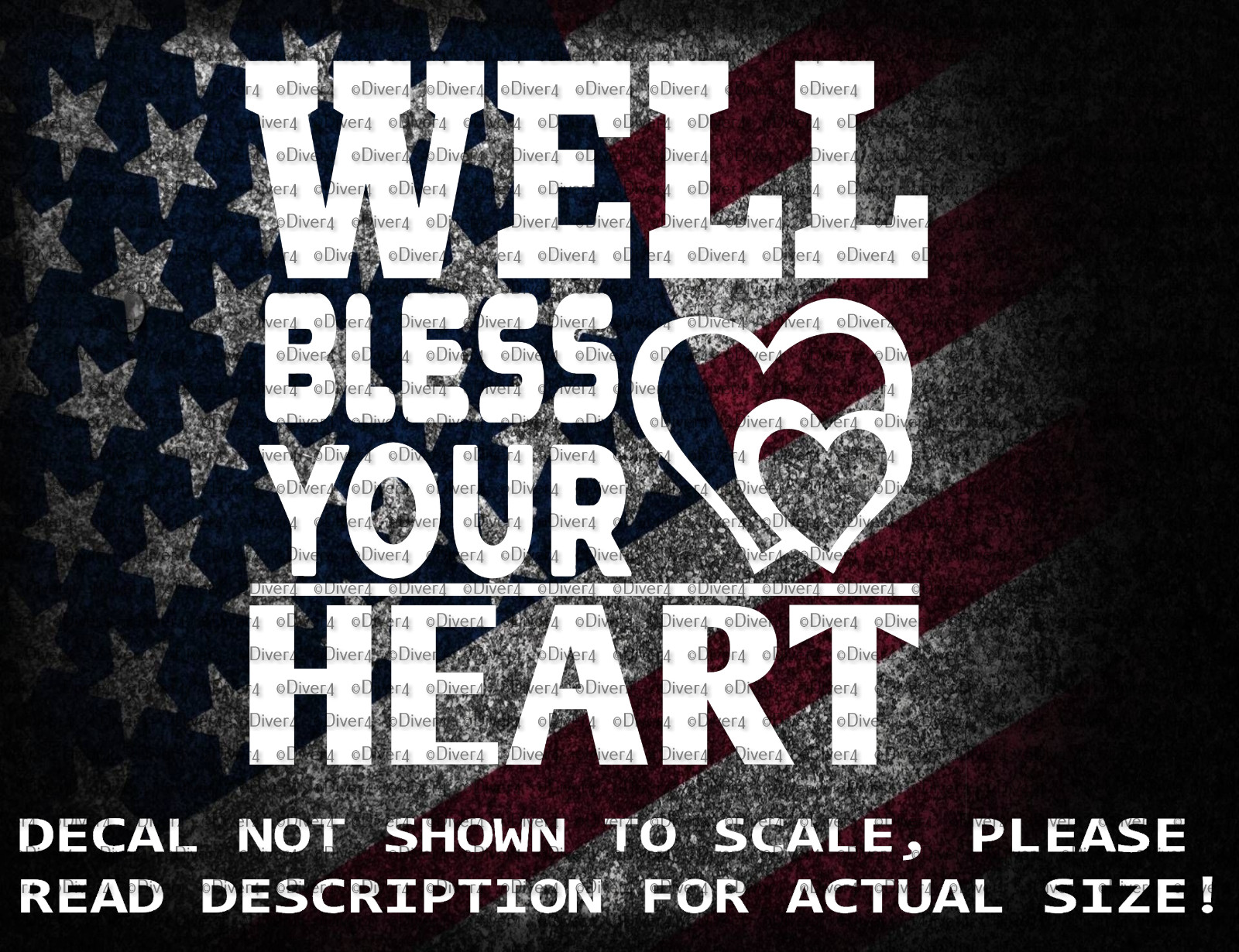 Well Bless Your Heart Southern Saying Vinyl Decal US Made US Sold