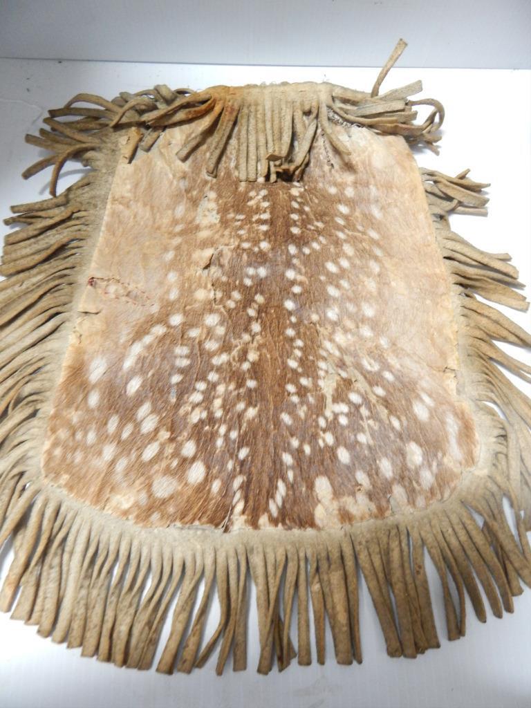 BUY IT NOW ANTIQUE 1890s BLACKFEET (PIKUNI) PLAINS INDIAN  DOE HIDE POUCH / BAG