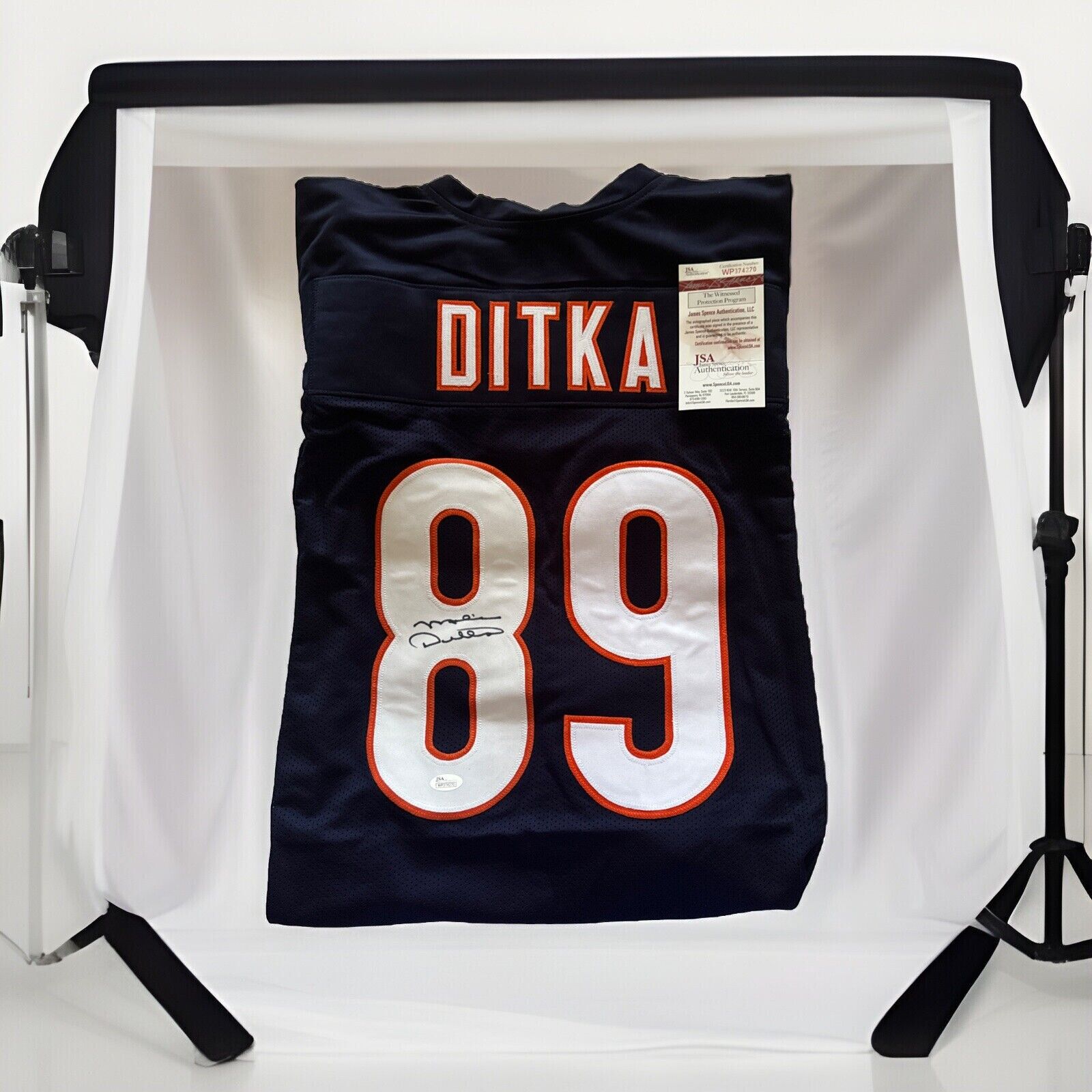 Mike Ditka HOF Signed Chicago Bears Jersey AUTO JSA COA Sz XL