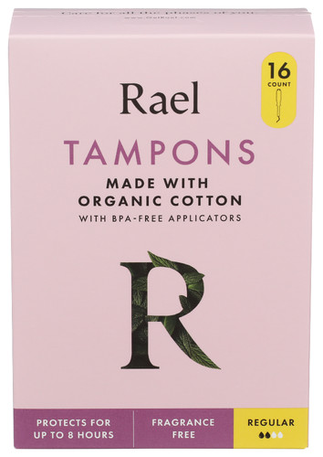 Rael Tampons Cotton Org 16 Ea