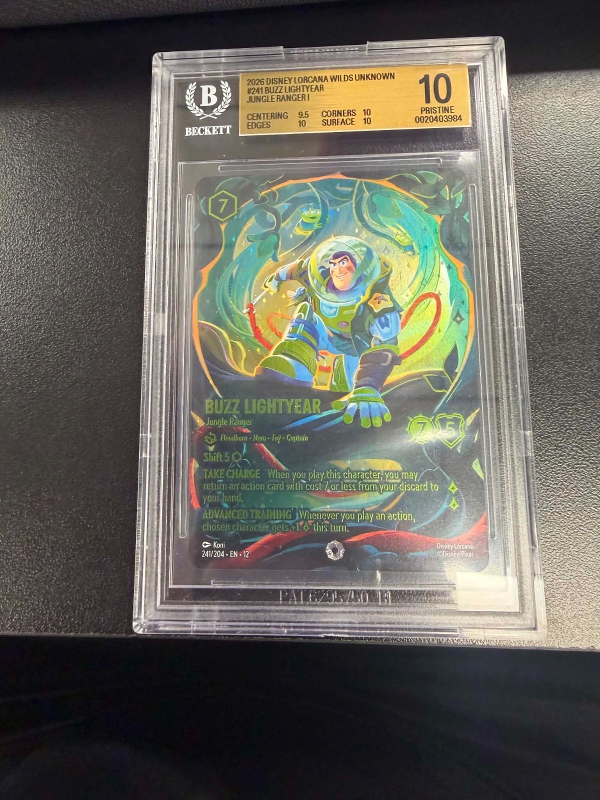 Lorcana Buzz Lightyear Jungle Ranger Iconic BGS Gold 10