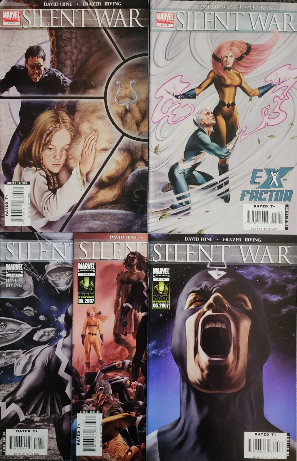 Silent War #2-6 Marvel Comic Book Set Irving Hine Black Bolt Fantastic Four Lee
