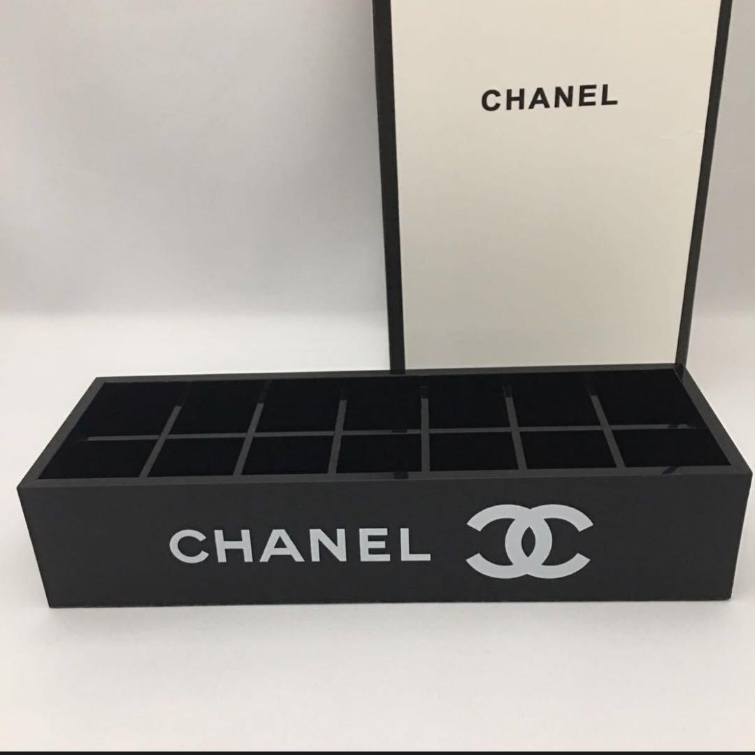 Super Rare CHANEL Novelty Acrylic Case Black From import Japan