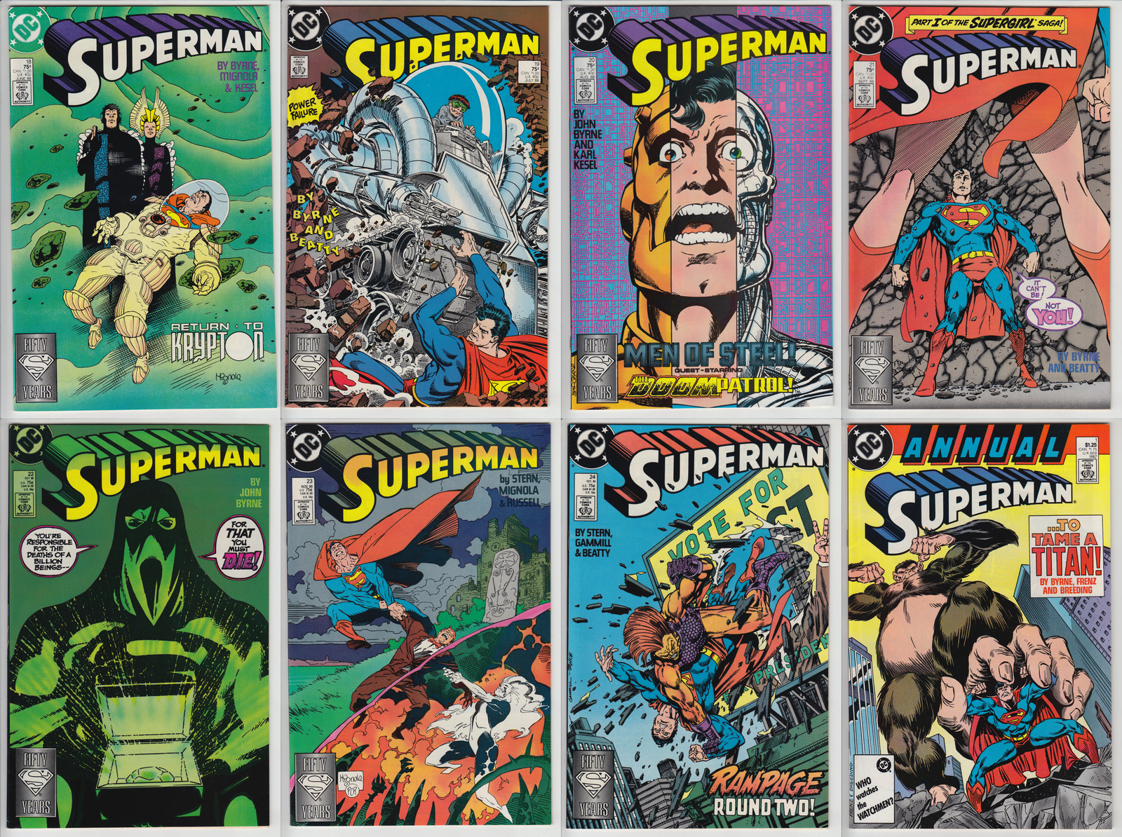 Superman, Vol. 2, Comics Lot (1987-1988) 18-24 DC VF/NM +bags/boards